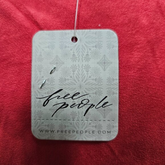 NWT Free People Lakeside Ruched Slit Dress Color Bella Rose Size Large - Picture 9 of 12